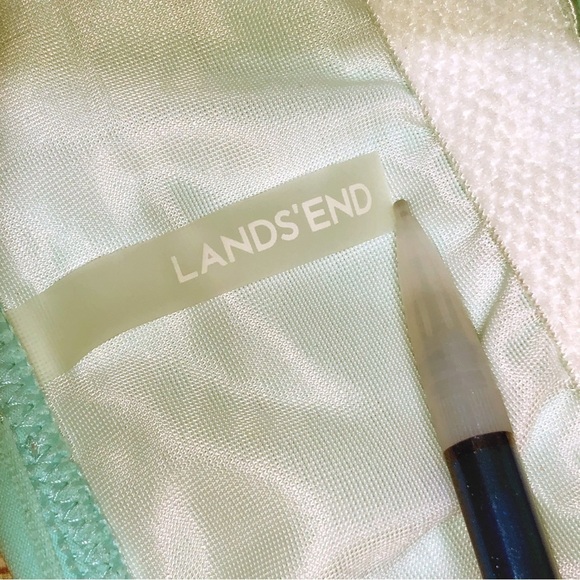 Lands' End Clear Aqua Textured High Neck Tankini Top Size 6 - Picture 6 of 10